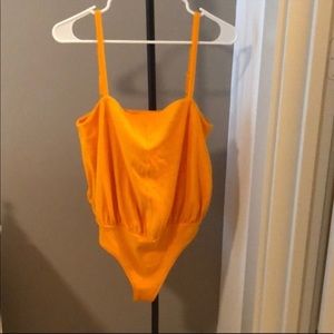 Free people yellow bodysuit (worn once)